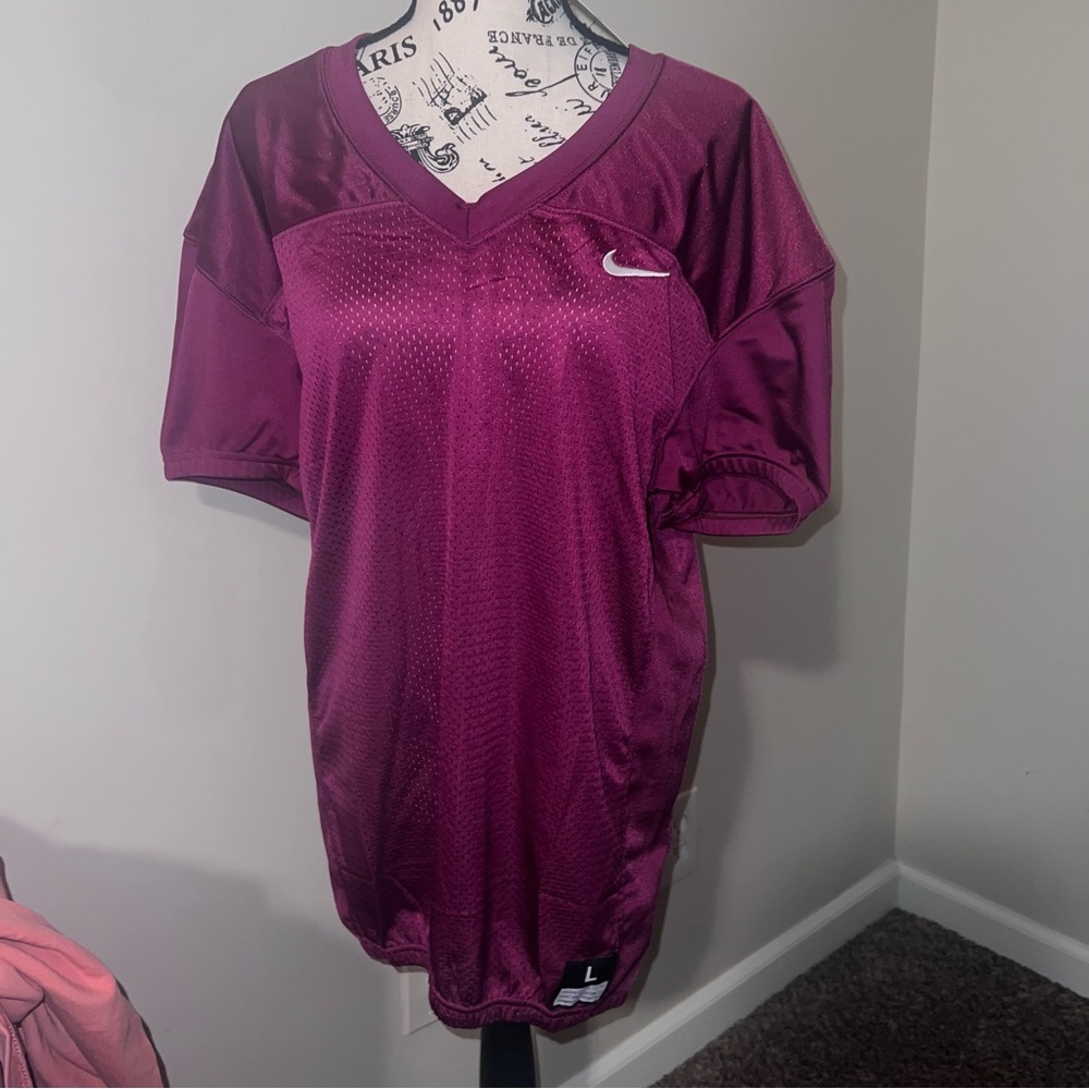 Nike Men's Maroon V-Neck Athletic Jersey